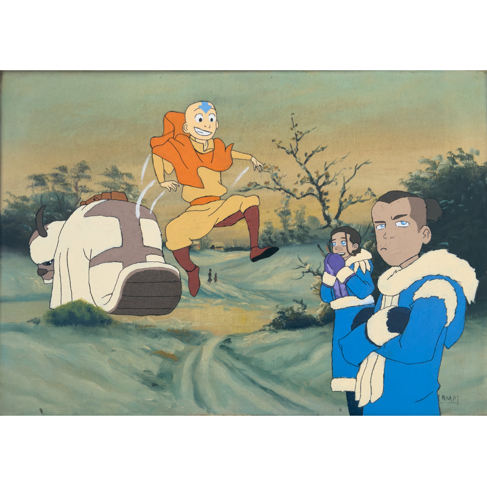 Print Digital - Avatar | Primeiros Momentos do Aang Descongelado