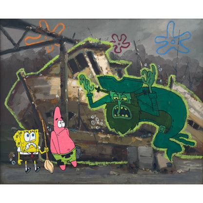Print Digital - Bob Esponja | Em Território do Holandês Voador