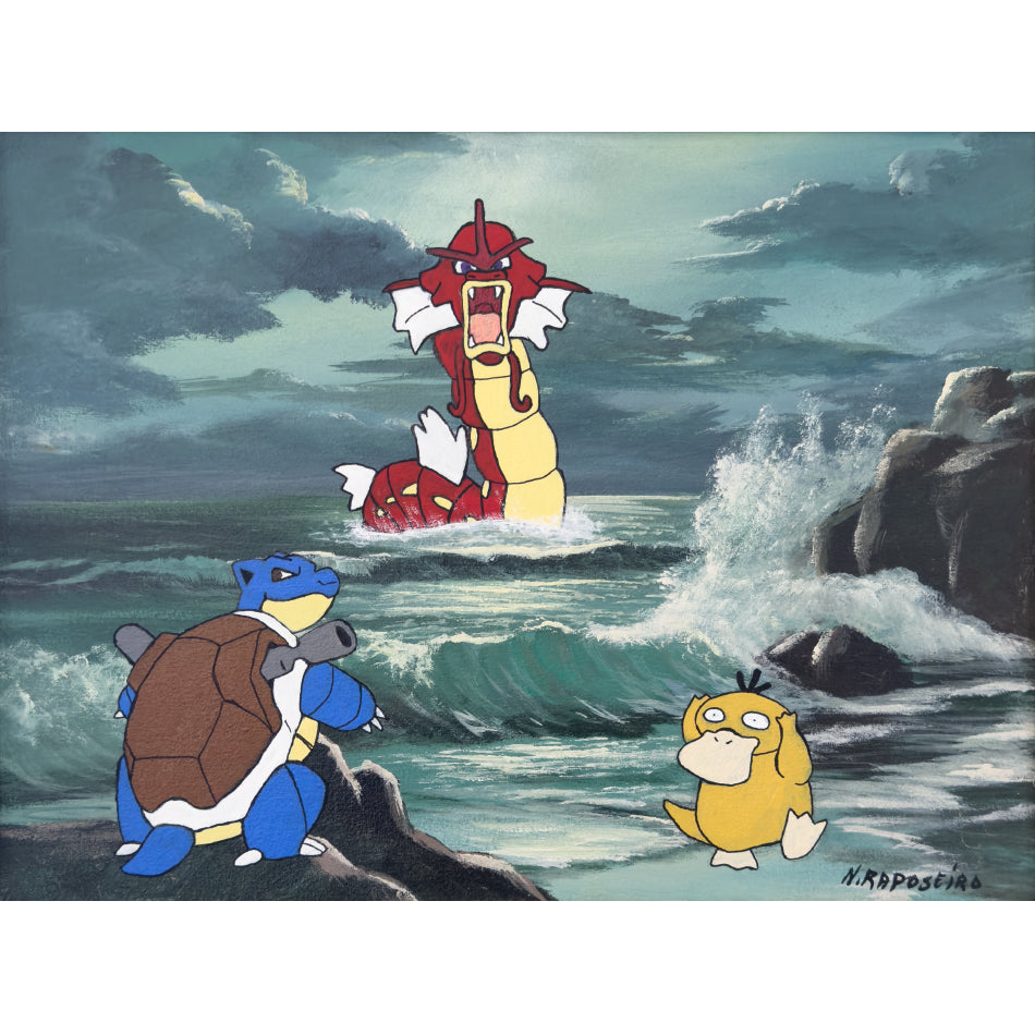 Print Digital - Pokémon | Batalha no Mar Tempestuoso