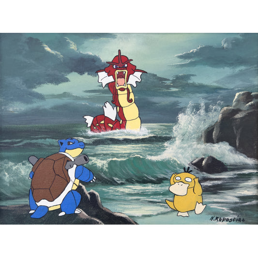 Print Digital - Pokémon | Batalha no Mar Tempestuoso