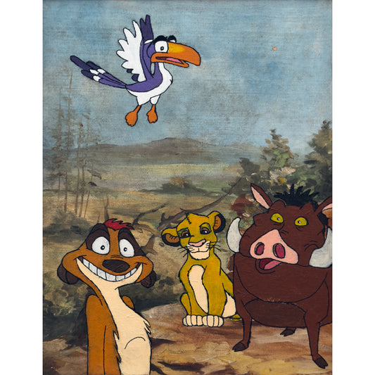 Print Digital - O Rei Leão | Simba, Timão, Pumba e Zazu na Savana