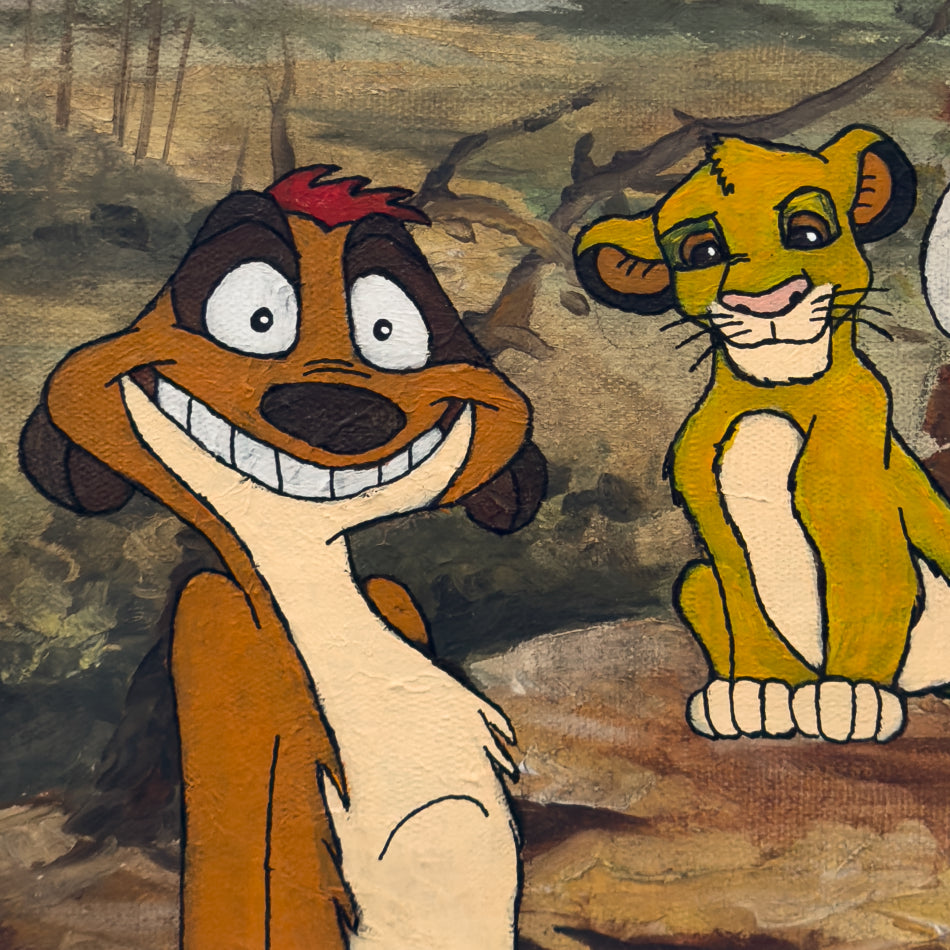 Print Digital - O Rei Leão | Simba, Timão, Pumba e Zazu na Savana